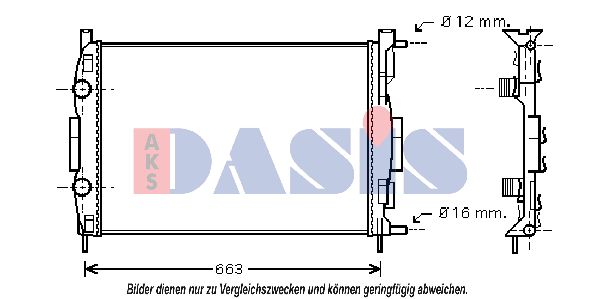 AKS DASIS radiatorius, variklio aušinimas 181002N